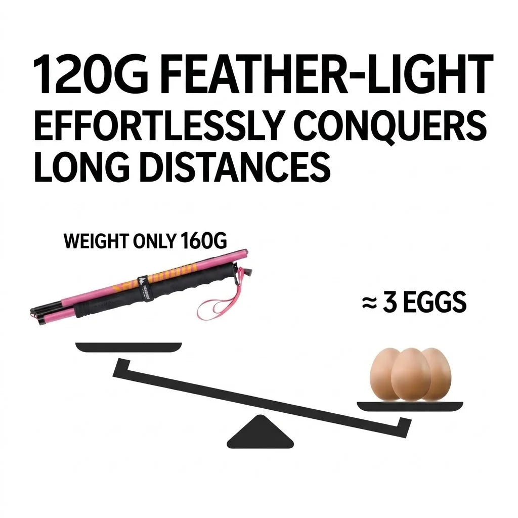 2pcs Carbon Fiber Alpenstocks Ultralight Trekking Folding Pole Walking Hiking Sticks Camping Family Alpenstocks for Women/Man