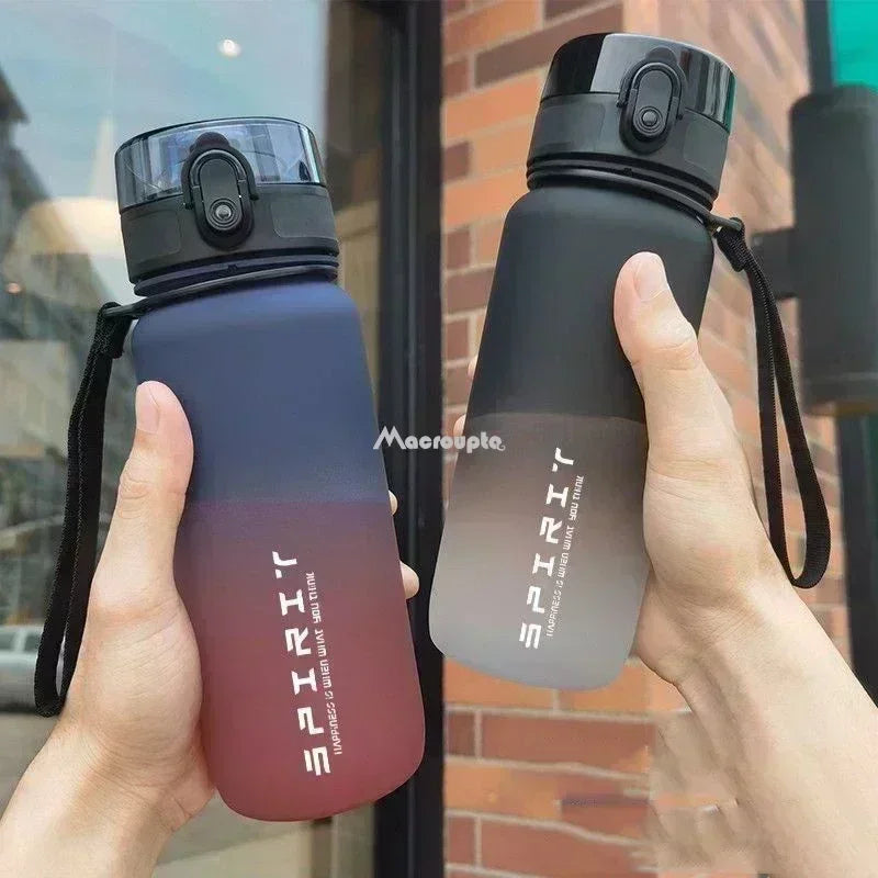 0.5/1 Liter Large Capacity Sports Water Bottle Leak Proof Colorful Plastic Cup Drinking Outdoor Travel Portable Gym Fitness Jugs