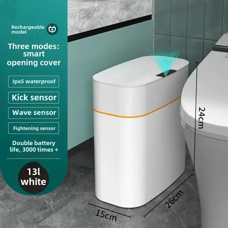 Automatic intelligent garbage bin induction type versatile home living room light luxury electric toilet bathroom sanitary bin
