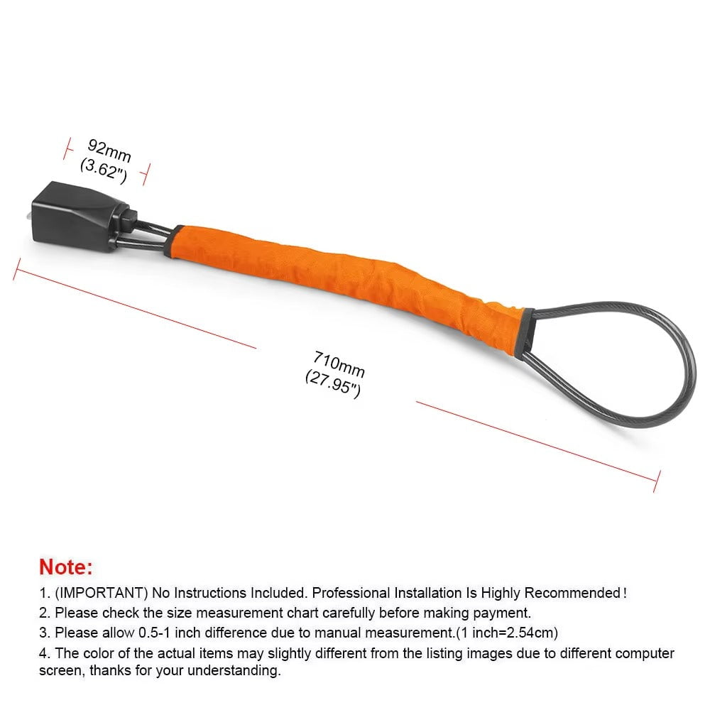 CORECOM® Car Steering Wheel Lock Universal Seat Belt Anti-Theft Lock With 3 Keys Anti-theft Device For Most Cars SUV Car Accessories