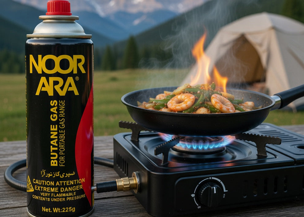 CORECOM Noor Ara Butane Gas Canister 220g — For Portable Gas Stoves