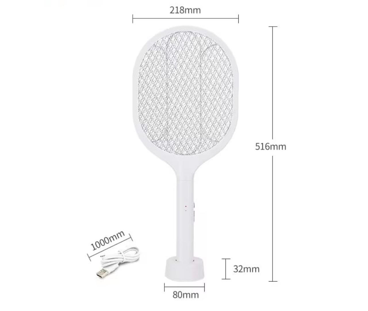 CORECOM® Ultra-Powerful USB Electric Mosquito Racket: Instant Bug Killer with Built-in LED Lamp – Eco-Friendly & Rechargeable