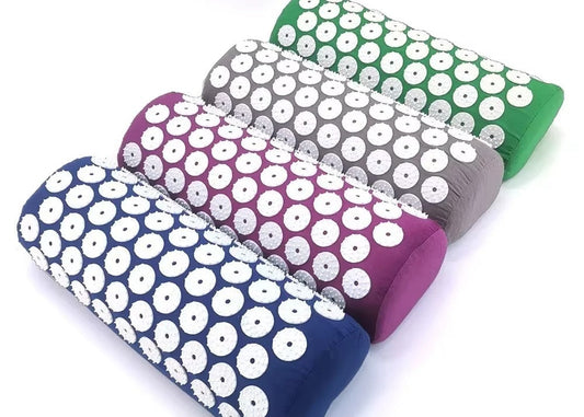 Macro shot of the 3500-plus medical-grade ABS spikes on the CORECOM® yoga mat.