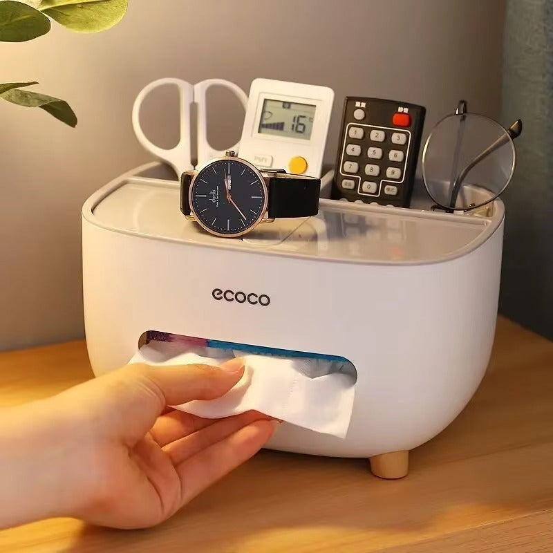 Close-up of the smooth tissue extraction opening on the CORECOM® ECOCO storage box.